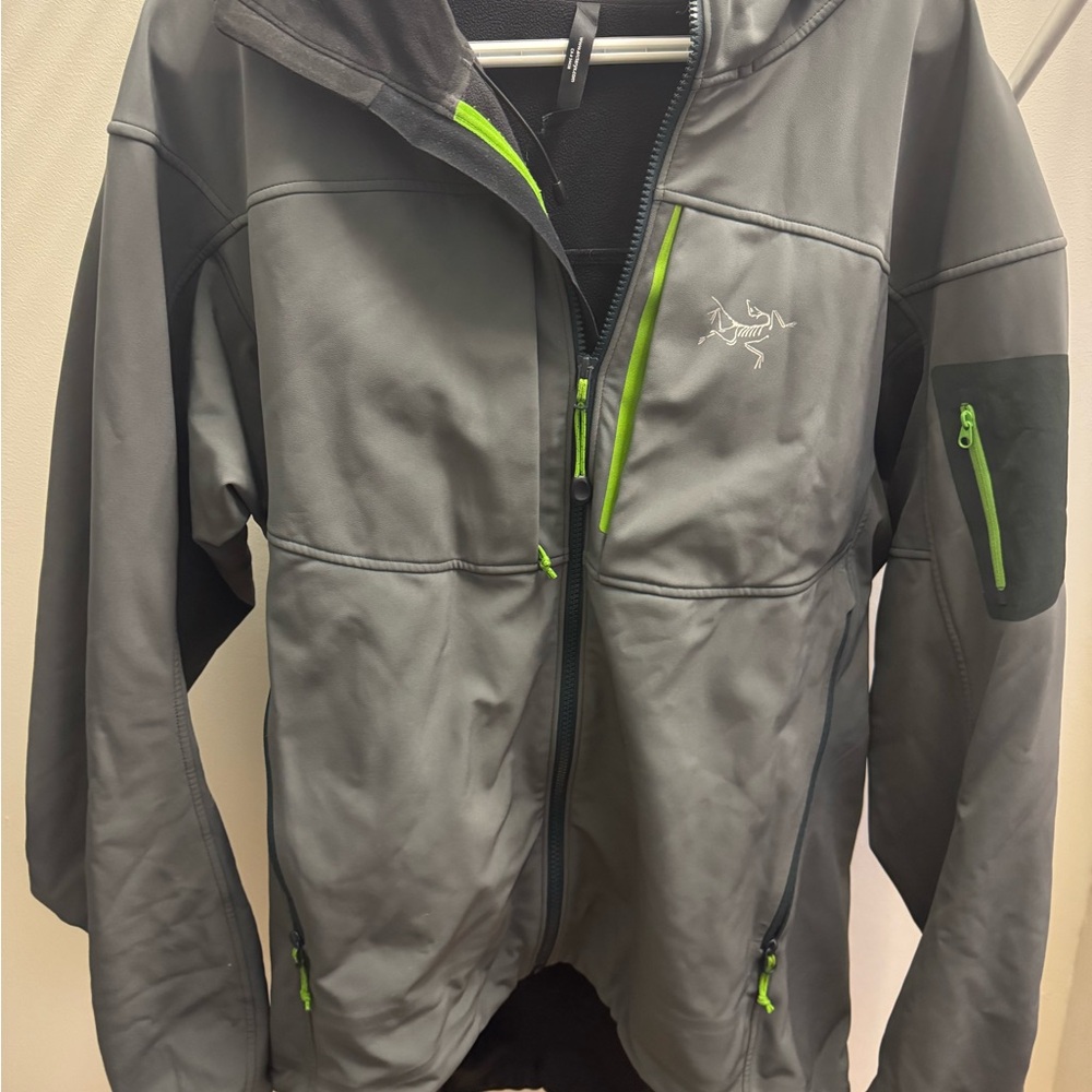 Arc'teryx Gray Jacket with Green Highlights